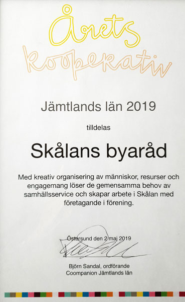 Skålan är årets kooperativ 2019